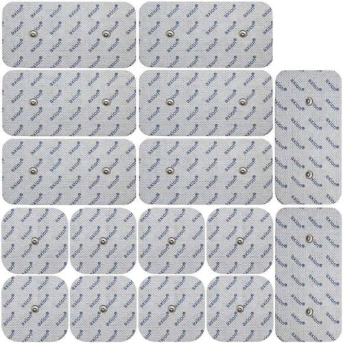 axion 16 Set TENS & EMS-Elektroden 10x5 & 5x5 cm - kompatibel mit Compex Muskelstimulationsgeräten | Elektroden-Pads zur Muskelstimulation | Mit 3,75 mm Snap Druckknopf | Zertifiziertes Medizinprodukt