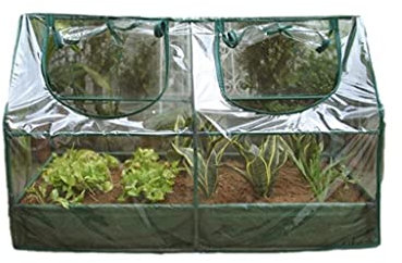 Zenport SH3212A+BTP Garden Raised Bed and Cold Frame Greenhouse Cloche for Easy Access Protected Gardening