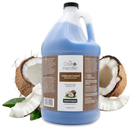 The Coat Handler Undercoat Control deShedding Dog Shampoo, 1 Gallon - Combats and Reduces Shedding, Undercoat Removal, Omega 3 & 6 Rich, Vitamin E Strengthens The Hair Follicle, Natural