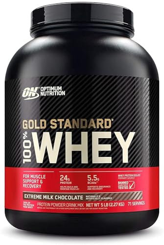Optimum Nutrition Gold Standard 100% Whey Proteína en Polvo, Extremo Chocolate con leche - 2270 g