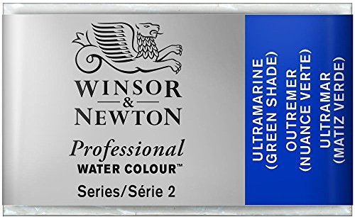 Winsor & Newton Acuarela Profesional - Pintura de Acuarela, Alta Luminosidad, Resistente a la Luz, Calidad de Archivo, Godet, Color Ultramar (Matiz Verde)