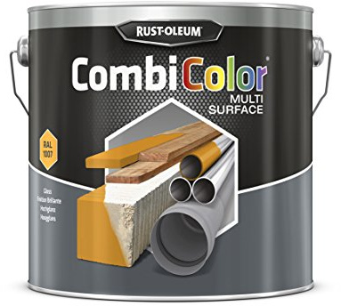 RUST-OLEUM 7348MS.2.5 Combicolor Multi-Surface, One Paint, Many Surfaces, Safety yellow-RAL 1007