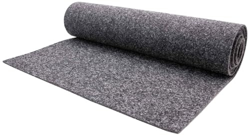 Nadelfilz MERLIN Bodenbelag 200x300 cm Grau | Robuste Auslegware mit 17dB Trittschallminderung | Stuhlrollengeeignet & farbecht | GUT-zertifizierter Nadelfilzboden für Büro Messe Hotel