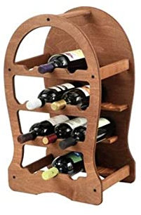 Cantinetta portabottiglie a botte in legno multistrato da 13 posti vino