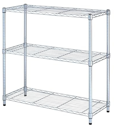 Alera ALE Residential Wire Shelving, Three-Shelf, 36w x 14d x 36h, Silver