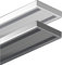 Garduna 300cm | silber | Gardinenschiene Vorhangschiene| Aluminium | 1- oder 2-läufig