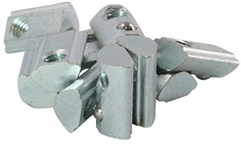 Unbekannt 100 x Nutensteine 5 x M5 Nut 5 – Typ I – M5 mit Stabfederkugel aus verzinktem Stahl