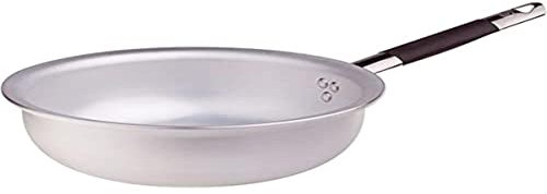 Pentole Agnelli ALMC1111BMC20 Mantecare Padella Salta Pasta e Riso, Radiante, in Alluminio, Spessore 5 mm, con Manico Tubolare in Acciaio Inossidabile ”Cool”, 20 cm, Argento