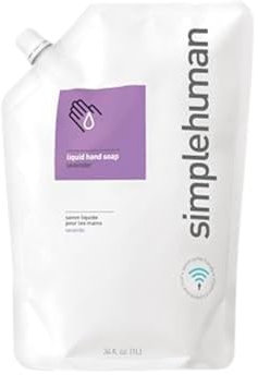 simplehuman CT1022 1L Lavender Hand Wash Liquid Soap, Moisturising, Suitable for Sensitive Skin, Hypoallergenic (DEA, Sulphate and Paraben Free), Biodegradable, Liquid Soap Dispenser Compatible