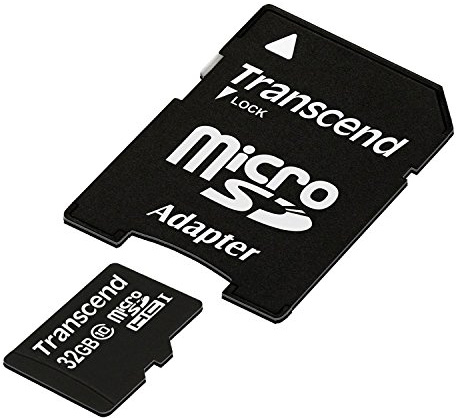Transcend TS32GUSDHC10 32GB microSDXC/SDHC Class 10 (Premium) with Adapter, Black