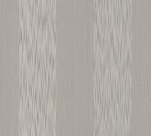 A.S. Création Architects Paper Textiltapete Tessuto Tapete mit Blockstreifen 10,05 m x 0,53 m grau Made in Germany 956607 95660-7