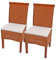 Mendler 2er-Set Esszimmerstuhl Korbstuhl Stuhl M42, Rattan - mit Sitzkissen