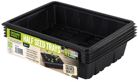 Bosmere N251 Professional Half Seed Tray, 5 Pieces , Black