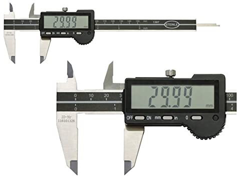 STEINLE 1307 Digital Messschieber 150 mm Ablesung: 0,01 mm Tiefenmaß: flach