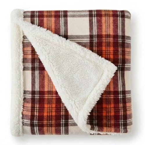 Eddie Bauer - Sherpa Reverse Throw Blanket for Bed or Couch, 50 x 60