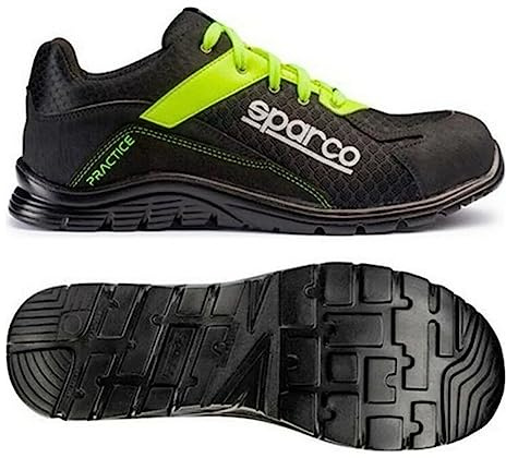 Sparco - Practice Jos ESD S1PL SR FO- Scarpe Antinfortunistiche Uomo Donna - Scarpe da Lavoro Antiscivolo e Resistenti - Calzature di Sicurezza Adatte ad Ogni Condizione di Lavoro - EU 45