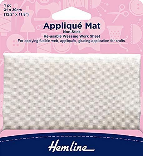 Hemline H855 | Teflon pressning ark applikationsmatta 30 x 31 cm