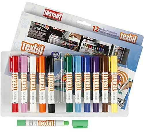 PlayColor Farbe 10561 5 g Textil Pocket Solid Poster Paint Stick (12 Stück), weiß