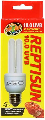 Zoo Med FS-C10ME Repti Sun, 10.0 Mini Compact 13 W, UVB-Lampe für Reptilien