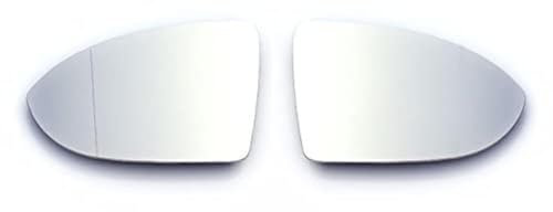 Passend für VW Golf 7 LINKS RECHTS SET Spiegel Glas Spiegelgläser Weiss Außenspiegel Konvex Beheizt mit Trägerplatte Fahrerseite Beifahrerseite