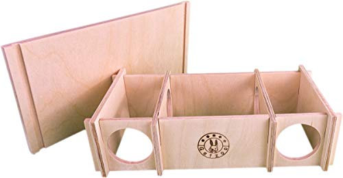Getzoo Wohnlabyrinth Samy | Optimale Grundfläche 28 x 14,5 cm | Natürlicher BAU mit Dreikammersystem | Einfacher Zugang | Praktisches Design mit Abnehmbarem Dach | Ideal für Farbmäuse & Zwerghamster