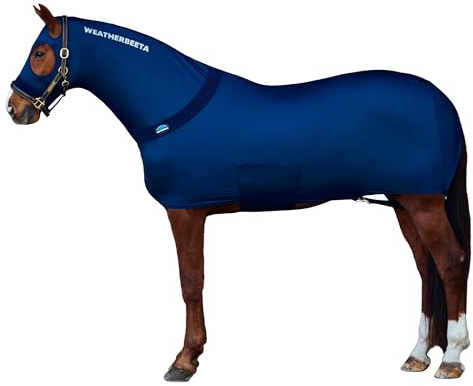 Weatherbeeta - Coperta aderente elasticizzata per cavalli (Pony) (Blu navy)