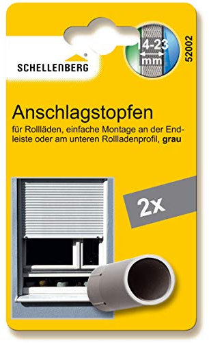 Schellenberg 52002 Butée de volet roulant, 2 pièces, 20 x 40 mm, Gris