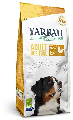 YARRAH Croquettes pour Chien nourrissantes et biologiques - pour Tous Les Chiens Adultes | des Morceaux de Poulet Exquis, 10kg | 100% Bio et sans additifs artificiels