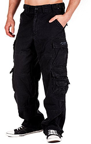 Jet Lag Herren Hose Cargohose 007 schwarz 3XL/34