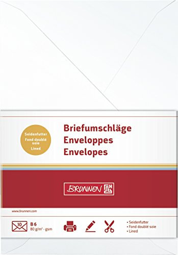 Brunnen 105125607 Briefumschlag Universalpapier, B6, perlweiß