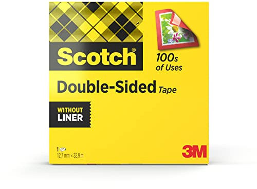 Scotch Cinta Adhesiva para Envolver Regalos - 1 Rollo en dispensador de mano, 19 mm x 15 m - Cinta Adhesiva Satinada y Transparente para Usar en Papel de Regalo