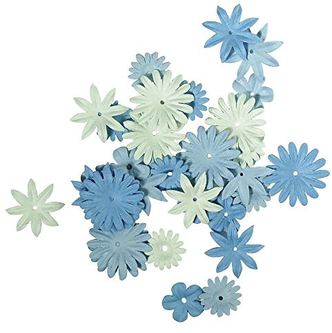 Rayher Misto Fiori-Carta, tonalità Blu, 1,5-2,5 Cm, 4 Tipi, Tubetto 36 Pz, 7895508