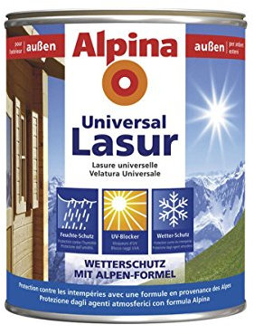 Alpina Universal Holzlasur, Nussbaum, 750 ml, außen