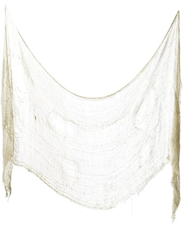 Smiffys Creepy Cloth, Cream 75cm x 300cm, Halloween Fancy Dress Accessory, Halloween Dress Up Halloween decorations