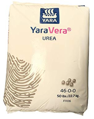 Yara Urea Fertilizer 46-0-0 Prilled Aqua Regia Gold Refining Greenway Biotech Brand 50 Pounds