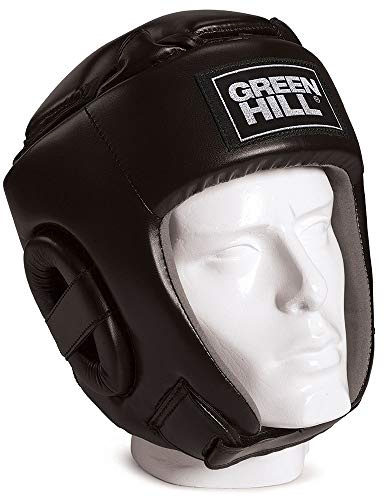 GREEN HILL Casco da Kick Boxing Glory Head Guard CASCHETTO (Nero, L)