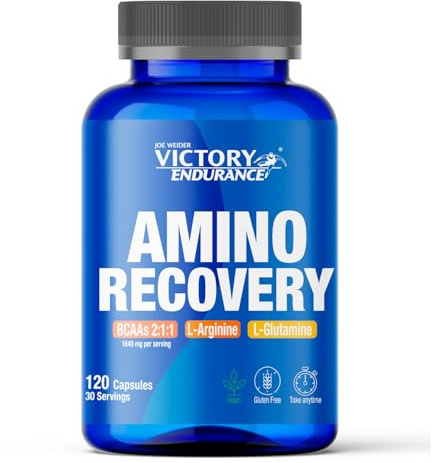 Victory Endurance Amino Recovery (120 Gélules) Avec BCAA, L-Arginine et L-Glutamine, Idéal pour la Récupération Musculaire après l'exercice physique intense