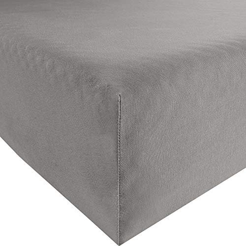 Formesse Bella Donna Jersey Spannbetttuch Grau 90x190 - 100x220