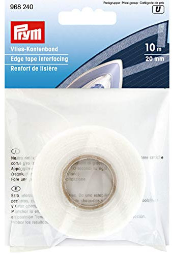 Prym 968246 Vlies-Kantenband (bügeln) 20 mm Graphit, Polyester
