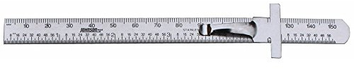 Johnson Level & Tool 7202 Stainless Steel Pocket Clip Rule, Silver, 1 Ruler