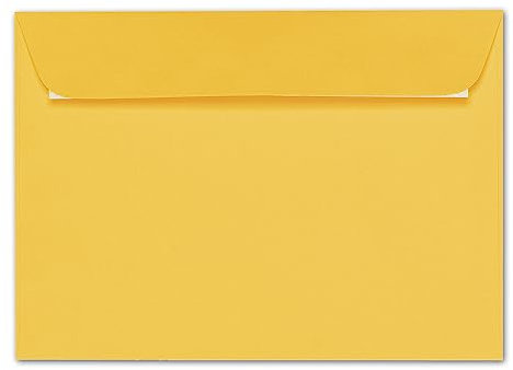 ARTOZ 50x Briefumschläge DIN C5 Gelb (Sonnengelb) - 229 x 162 mm Kuvert ohne Fenster - Umschläge selbstklebend haftklebend - Serie Artoz 1001