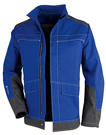 KÜBLER Workwear KÜBLER Safety X Arbeitsjacke blau, Größe 50, Herren-Arbeitsjacke aus Mischgewebe, antistatische Arbeitsjacke