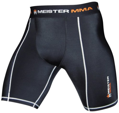 Meister MMA Pantaloncini da Combattimento a Compressione con Tasca a Coppa