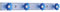 SIRO Hakenleiste Belzig, Schlicht, Kunststoff glaseffekt baby blau metallisiert weißaluminium grob gefärbt, 300 mm x 30 mm x 32 mm, LA 168 mm, SM8161-300SN13MV106