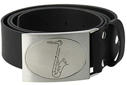 blasmusik-shop Ledergürtel Saxofon schönes Geschenk für Saxofonisten