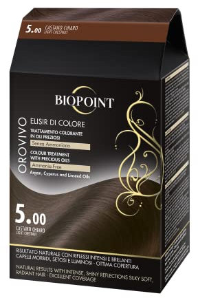 Biopoint Orovivo - Elisir di Colore, Set Tinta Capelli in Olio Senza Ammoniaca, Azione Nutriente e Illuminante, Dona un Colore Intenso e Brillante, 142 ml