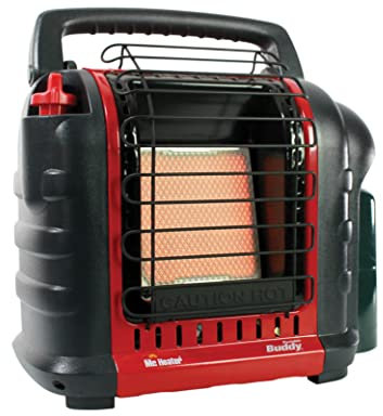 Mr. Heater Portable Buddy Heater - 9000 BTU Propane Heater with Foldable Handle, Piezo Ignition, Safety Features, and Convenient Portability - Perfect Heating Solution - Red-Black