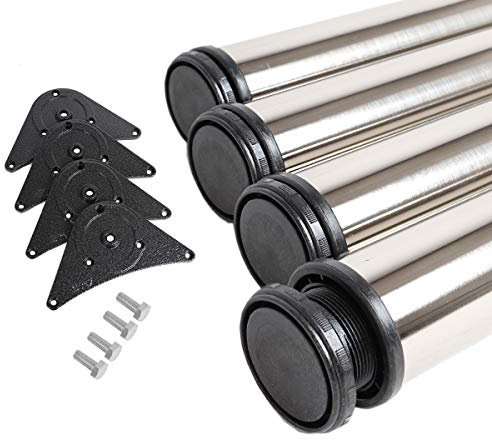 GTV Tischbeine Höhe 710mm ø 60mm Edelstahl Optik im 4er Set