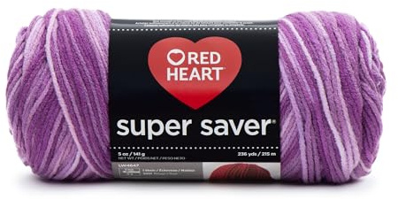 Red Heart Super Saver Economy Yarn, Purple Tones (E300.0546)