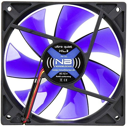 Noiseblocker PC Case Fan 120 mm BlackSilent Fan XL2 – Lüfter für PC 120 mm mit leisen Flügeln – das maximale Volumen beträgt nur 21 dB (A) und der Luftdurchsatz von 98 m³/h